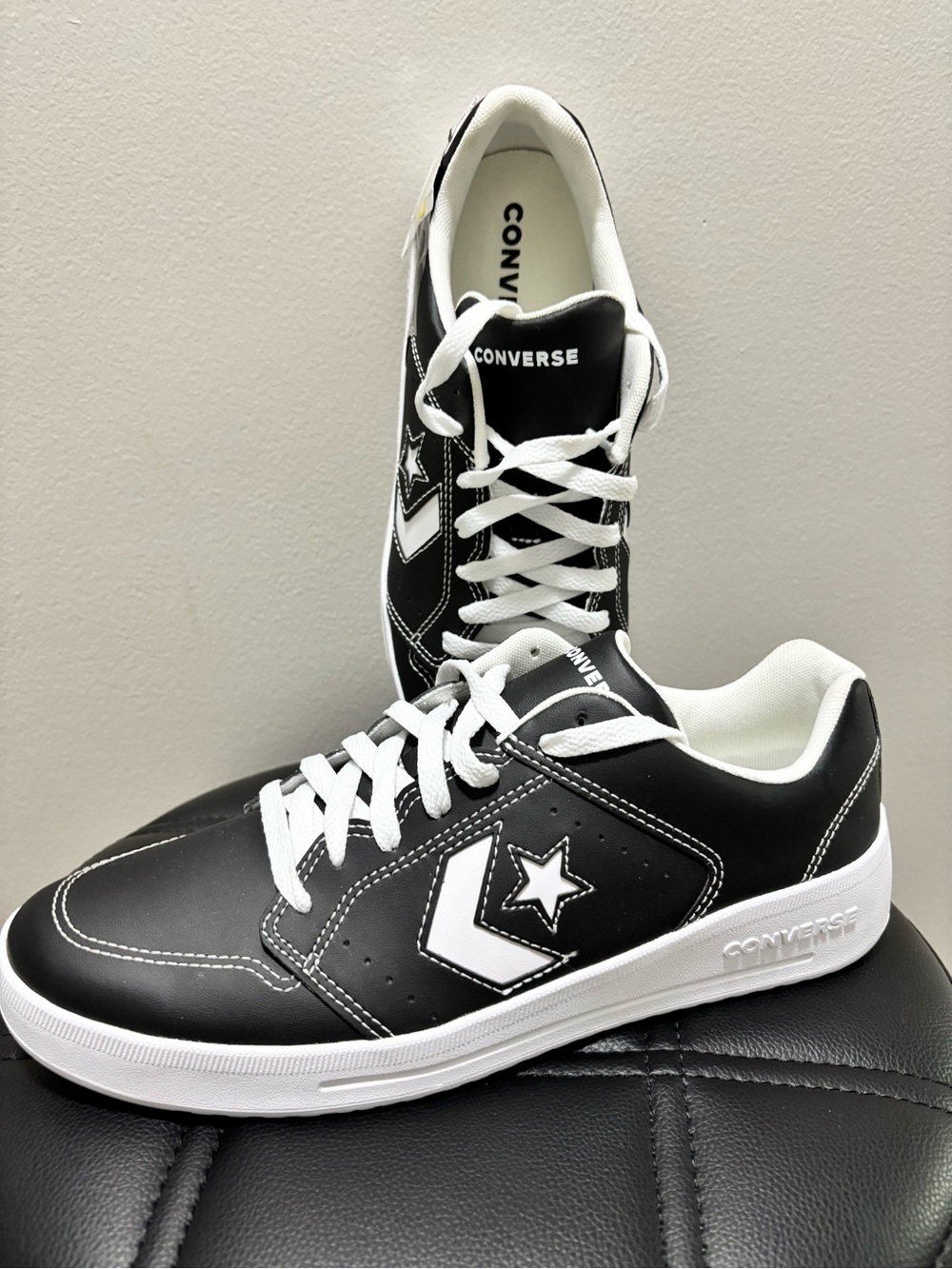 Unisex Converse Day 1 Court Classic Sneakers in the black and white W 10.5 Men 9